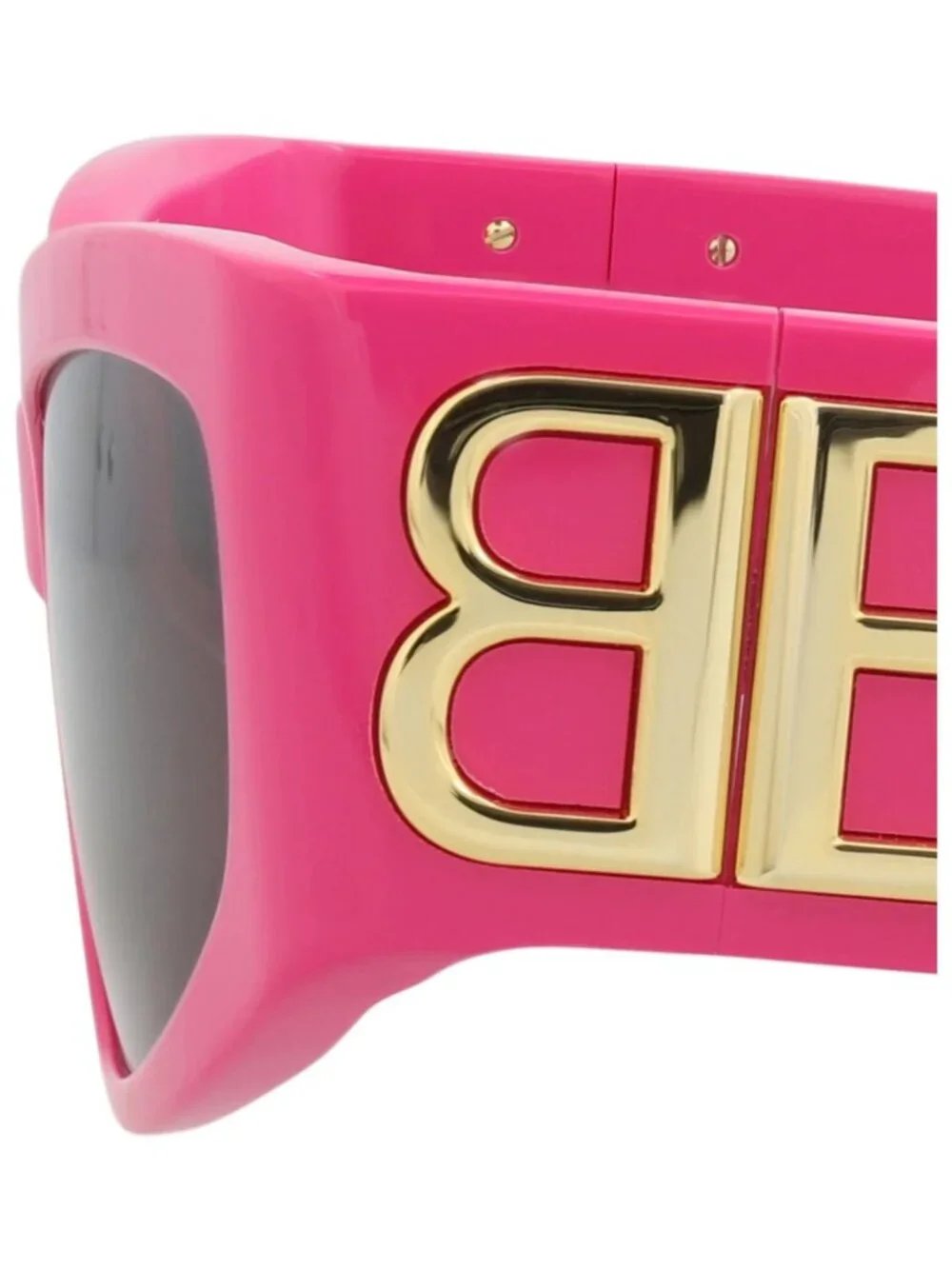 New Balenciaga Women's Sunglasses Cat Eye Recycled Acetate Frame Pink Pink Grey